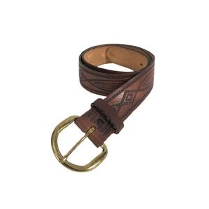 Vintage Men's 34 Top Grain Leather Brown Belt